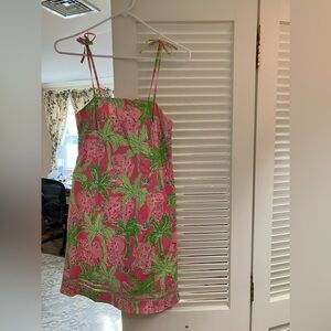 Lilly Pulitzer Pink and Green Elephant Dress
